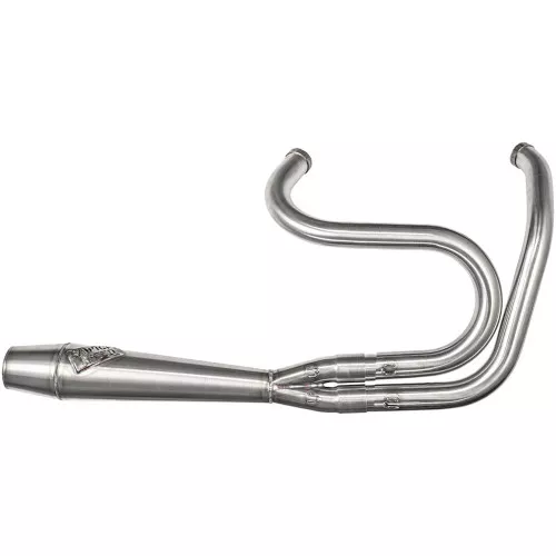 Sawicki 2-1 Full Length Cannon Stainless Exhaust for 1991-2017 Harley Dyna - Brushed