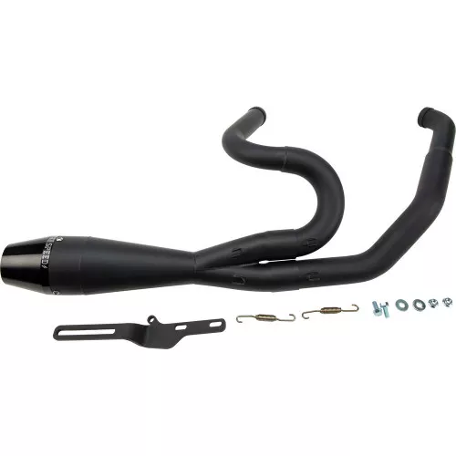 Sawicki 2-1 Stainless Shorty Exhaust for 1995-2016 Harley Touring - Black