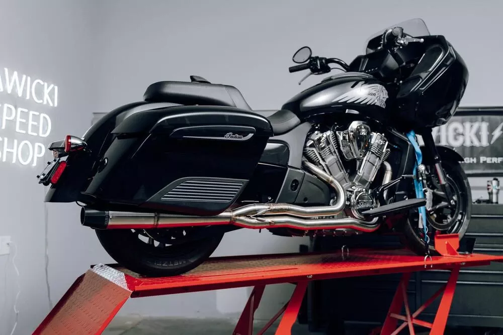 Sawicki 2 into 1 Full Length Exhaust System for Indian Challenger Models (Select Finish)