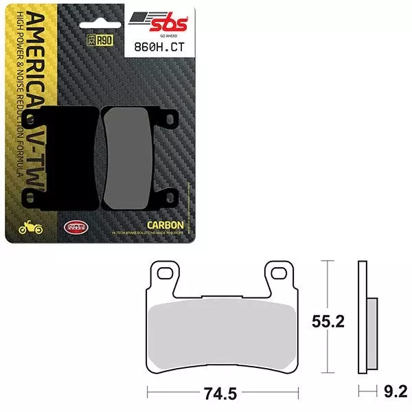 SBS High Power & Noise Reduction Carbon Front Brake Pad (6510860108)