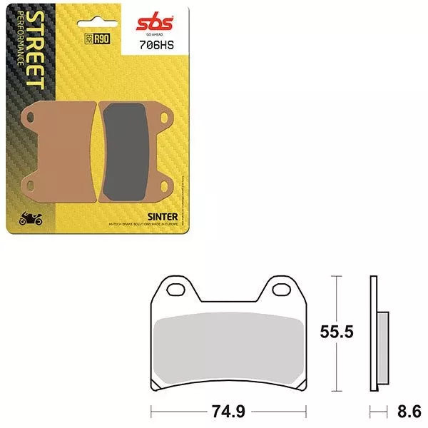 SBS Performance HS Sinter Front Brake Pad (6250706108)