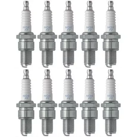 Set of 10 NGK Standard Spark Plugs for Yamaha DT125 1983 Engine 125cc