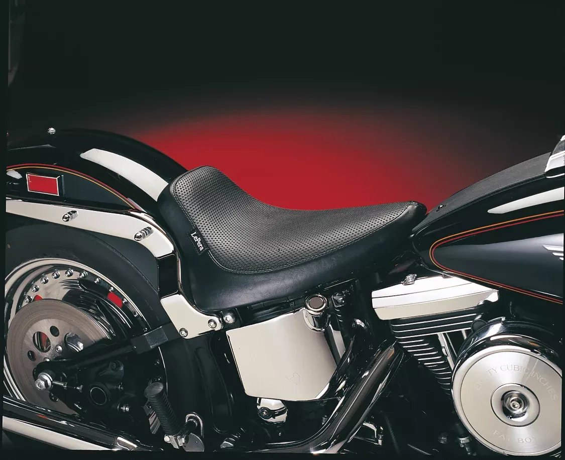 Silhouette Solo Seat - Basketweave - Black - Softail '84-'99