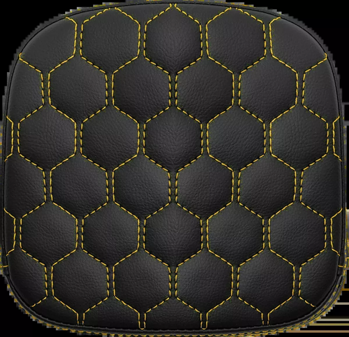 Sissy Bar Pad - Honeycomb - Gold Stitching