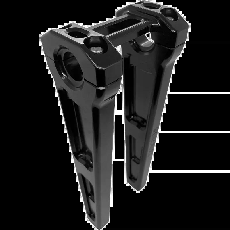 SLYFOX BILLET RISERS BLACK HARLEY DAVIDSON MODELS