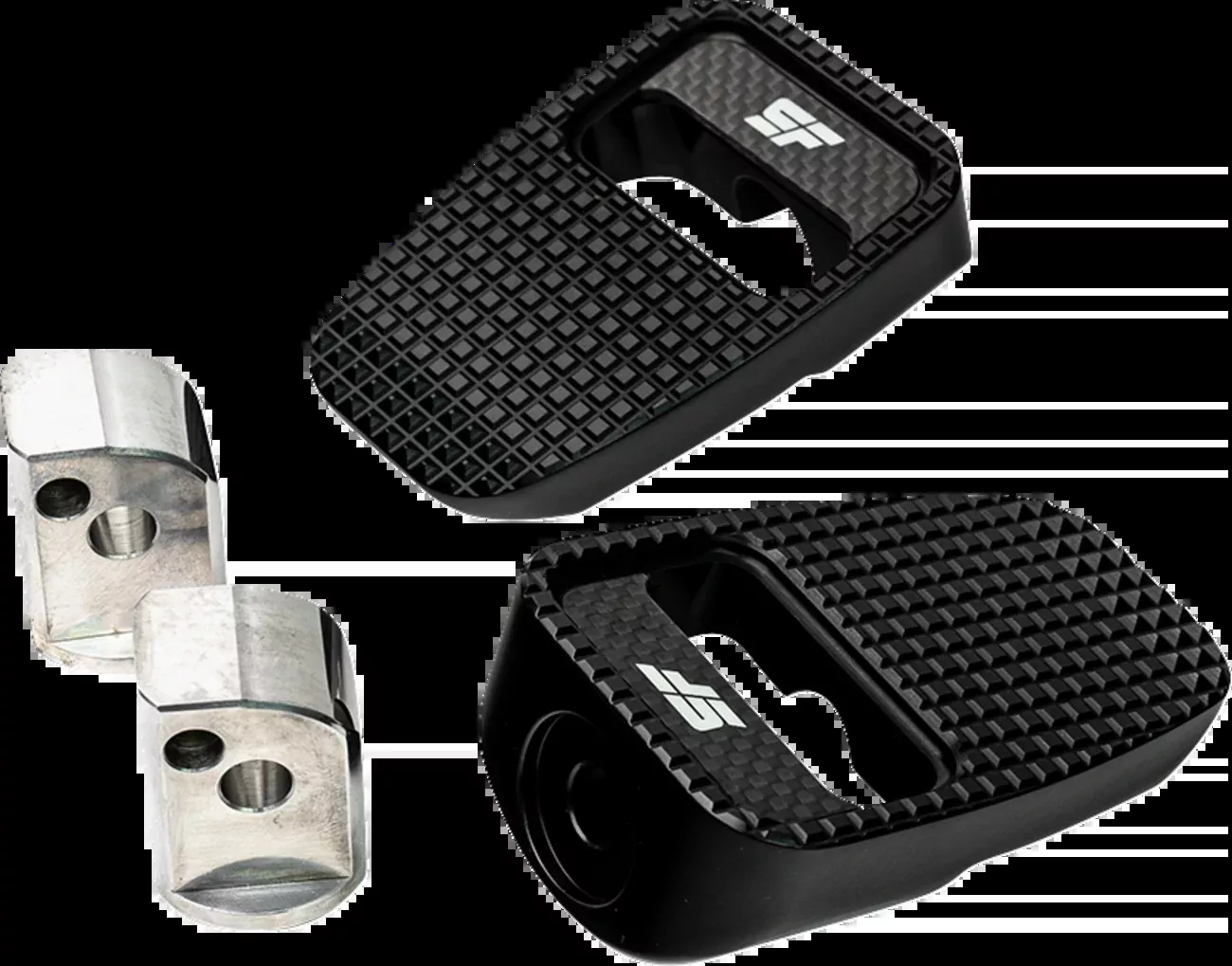 SLYFOX Footpegs - Black Anodized - Rear SF-904-02-1