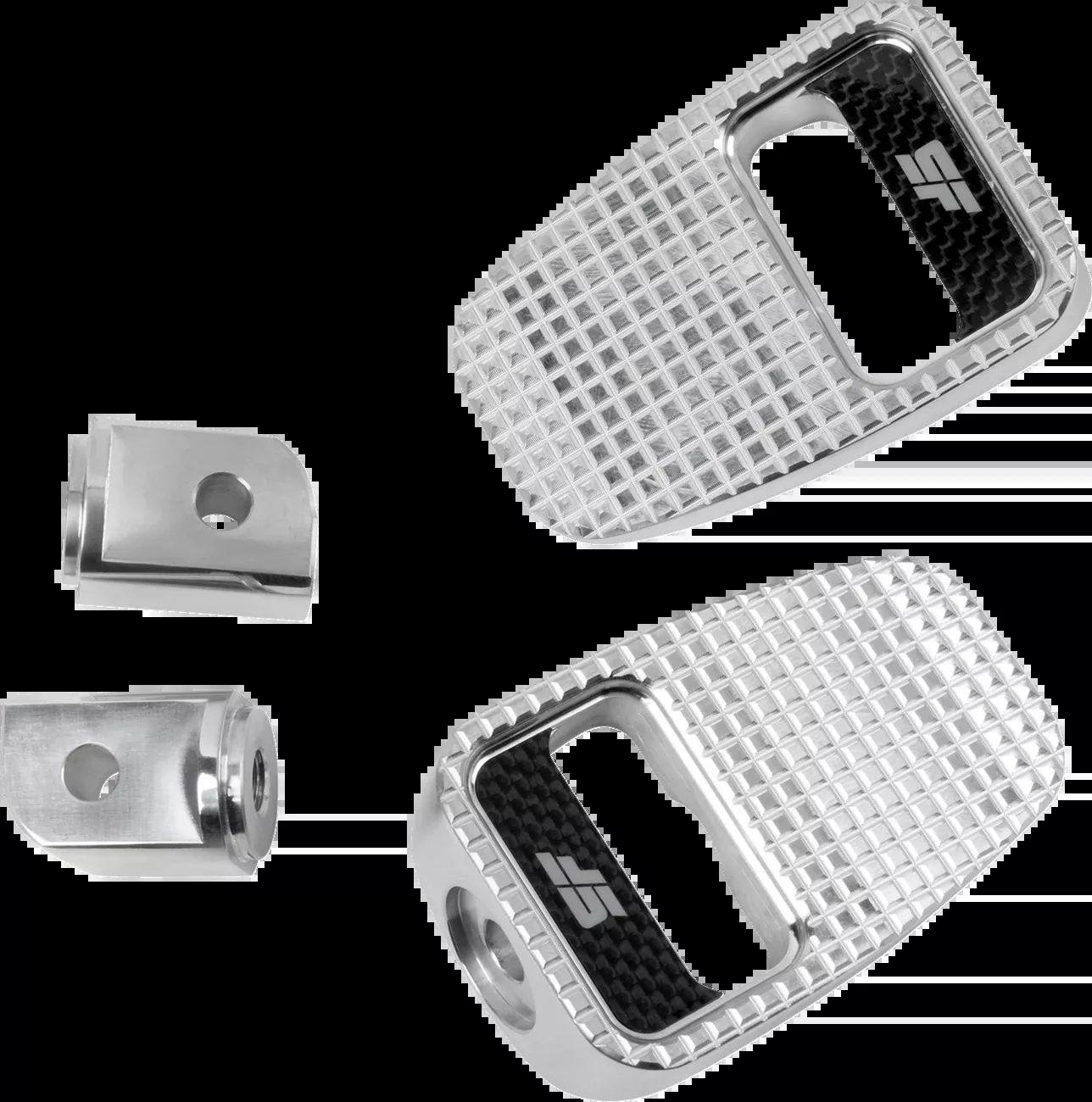 SLYFOX Footpegs - Silver Polished - Rear SF-904-02-2