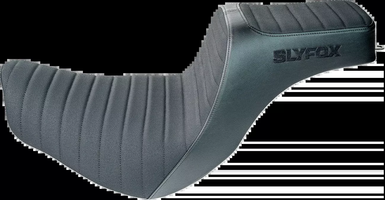 SLYFOX Highnoon Seat - Vinyl - Classic Stitch - Black Logo - FL/FX '18-'24 - 4701A-slyfox