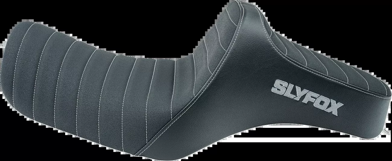 SLYFOX Highnoon Seat - Vinyl - Classic Stitch - Silver Logo - XL - 4709B-SlyFox