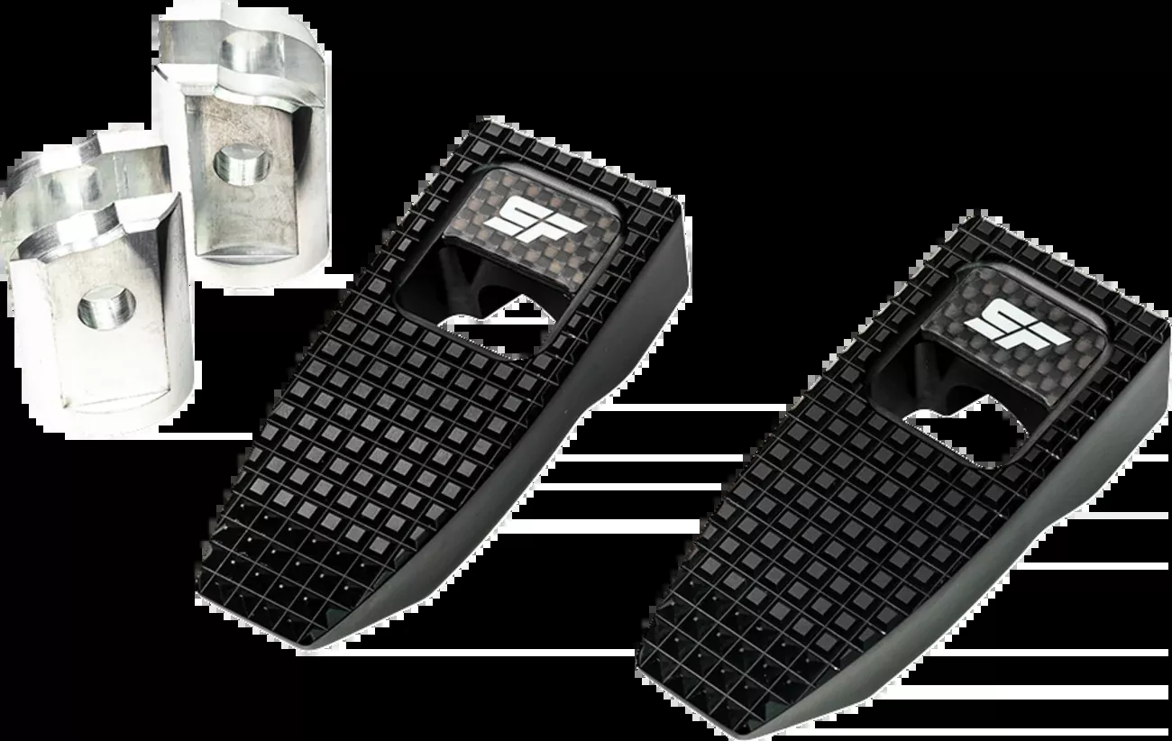 SLYFOX Speed Pegs - Black Anodized - Front SF-903-01-1