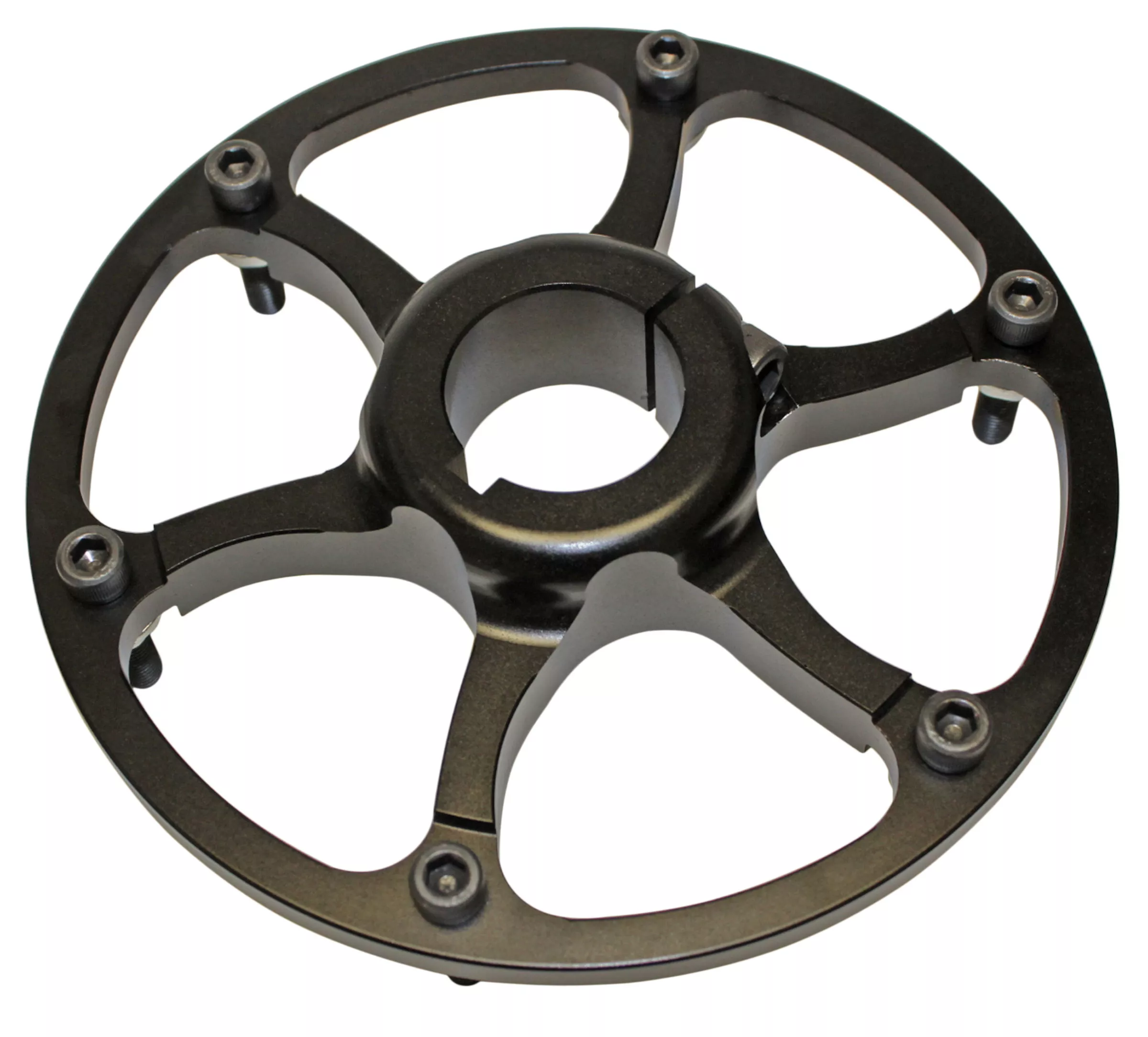 Sprocket Hub (1-1/4" Bore) Aluminum | 5-1/4" Bolt Circle | Clamp-On