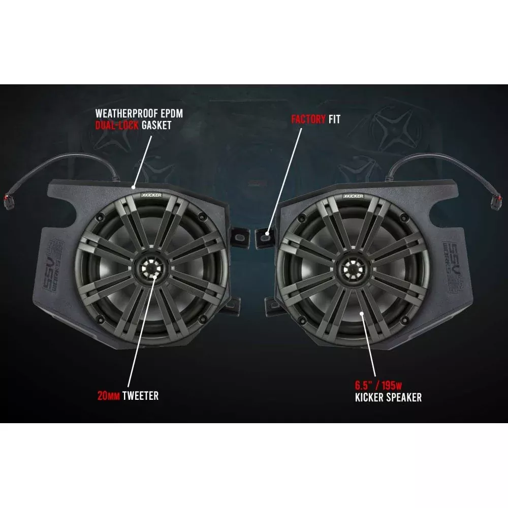 SSV Works Front Kick 6.5" Unloaded Speaker Pods 190-RZ4-F65U