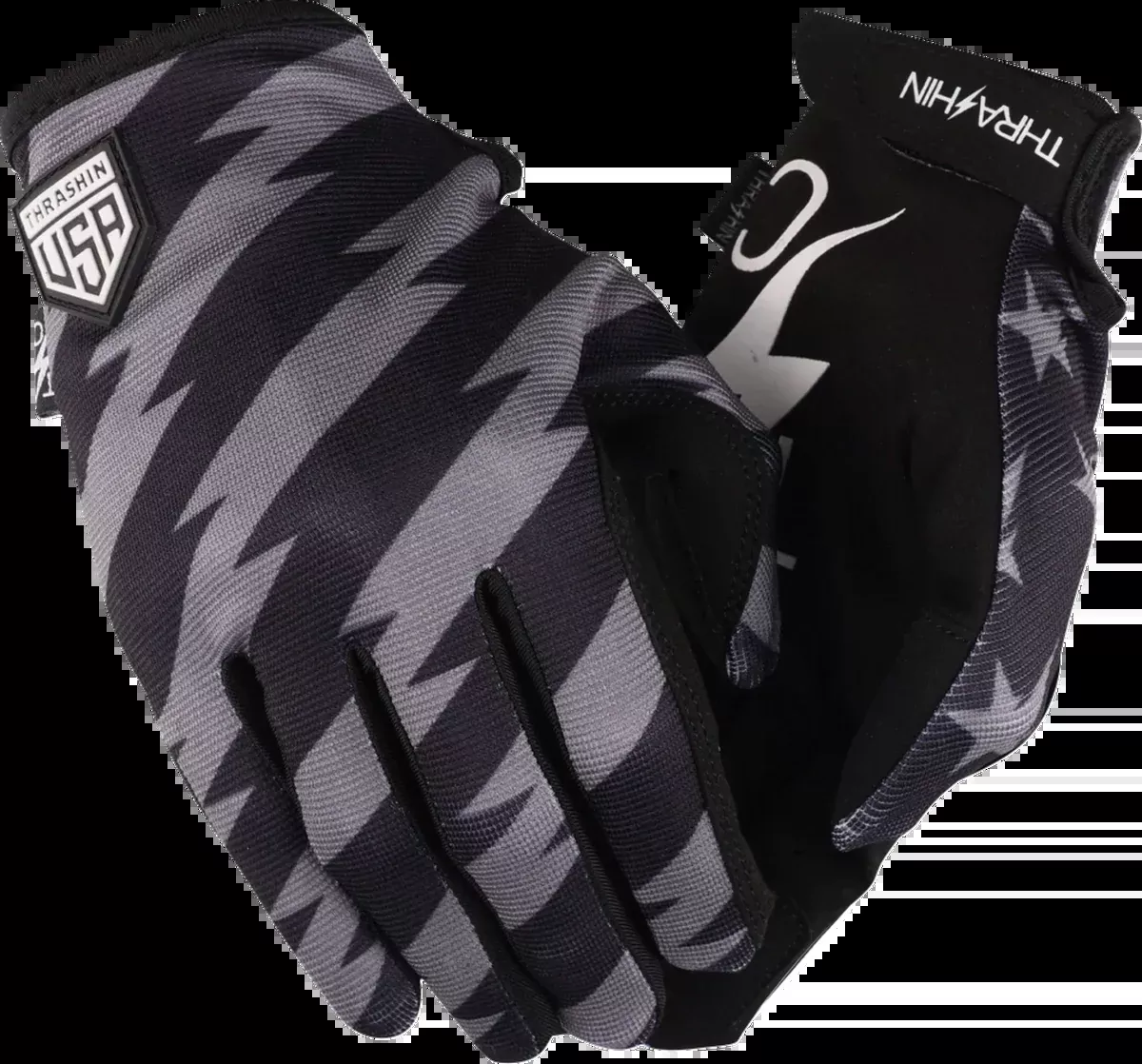 Stars & Bolts Stealth Gloves - Black/Gray - Large