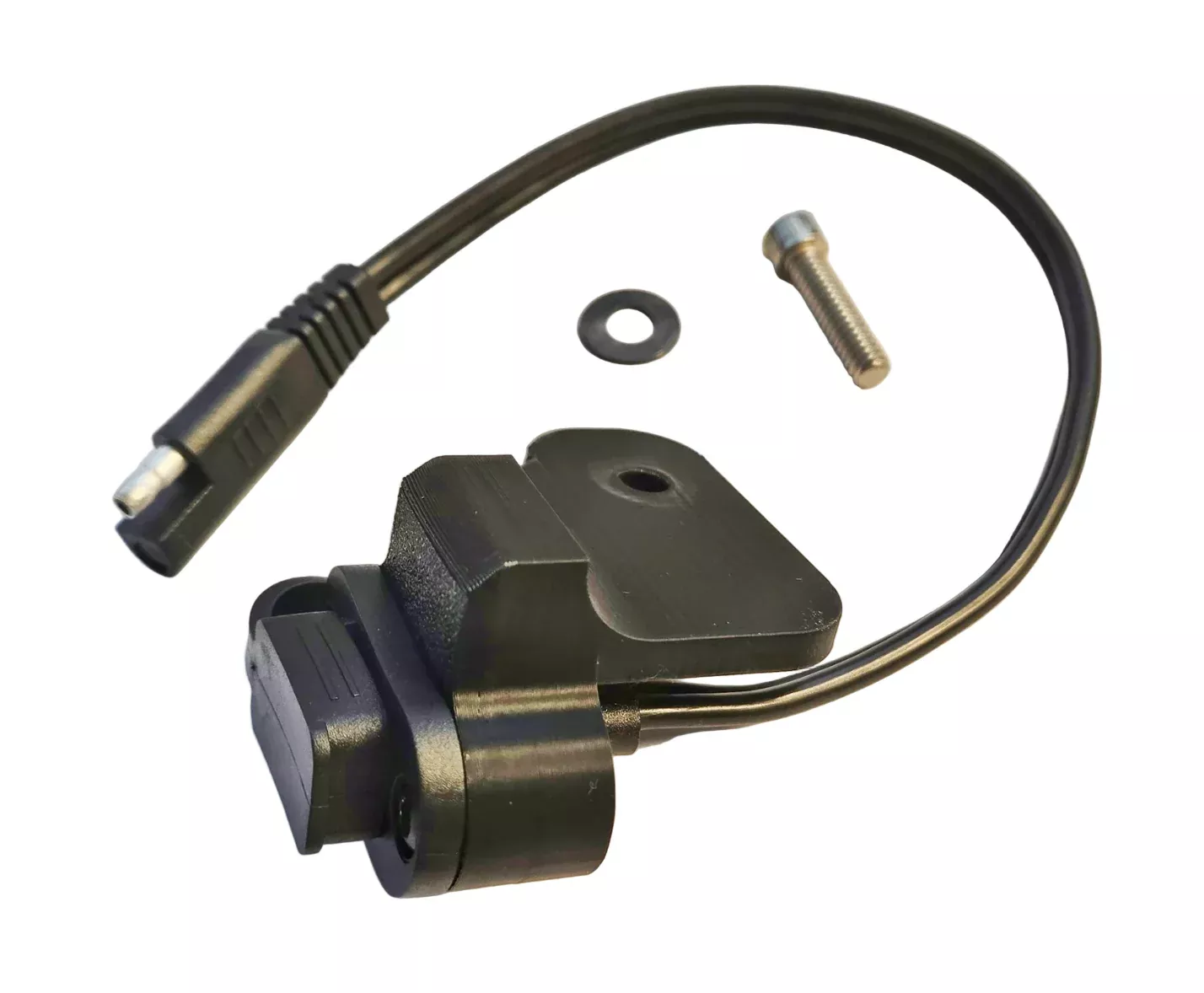 Stealthport Motorcycle Battery Charging & Accessory Port – MID-FRAME LEFT SIDE MOUNT (Harley TOURING Models)