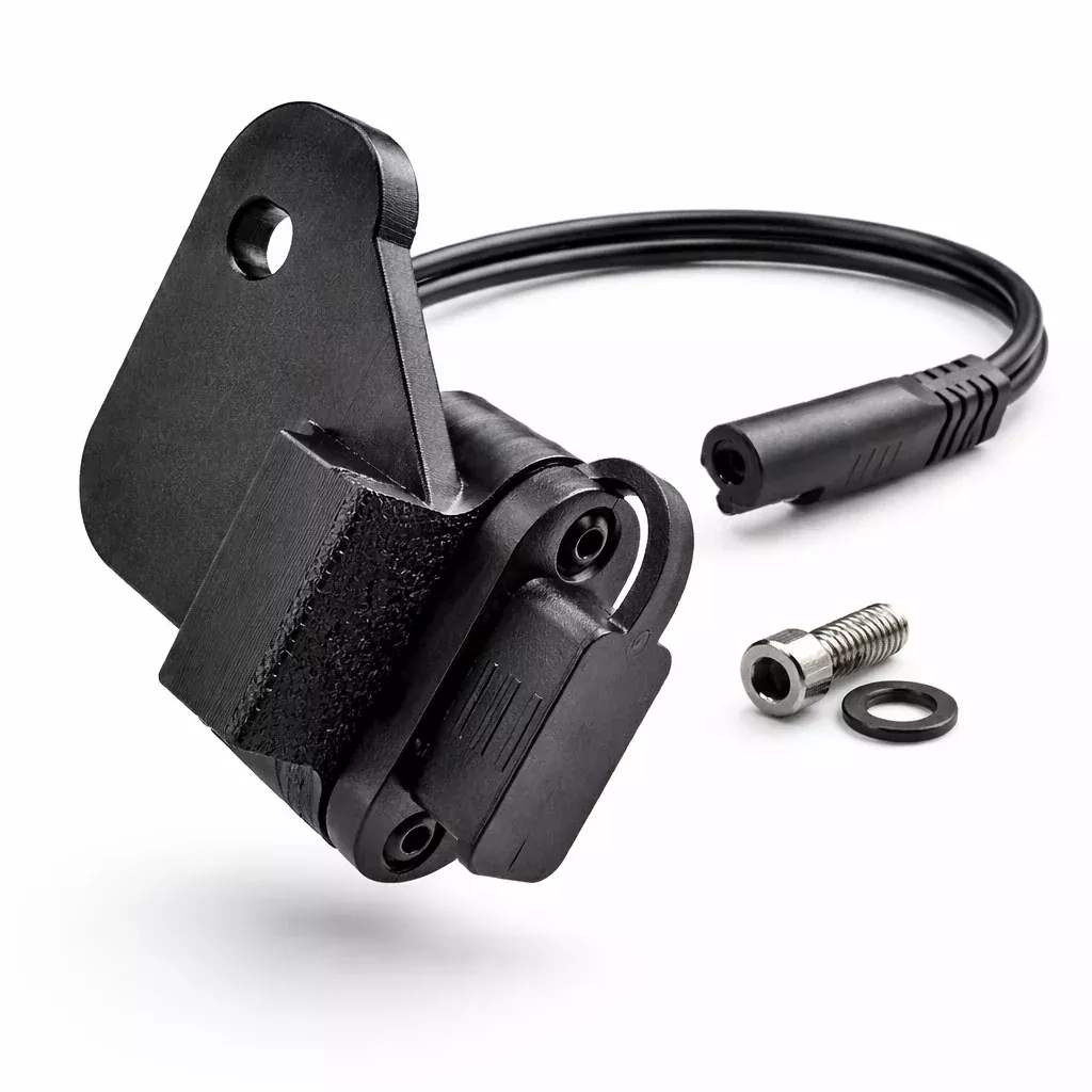 Stealthport Motorcycle Battery Charging & Accessory Port - MID-FRAME-RIGHT SIDE MOUNT (Harley TOURING Models)