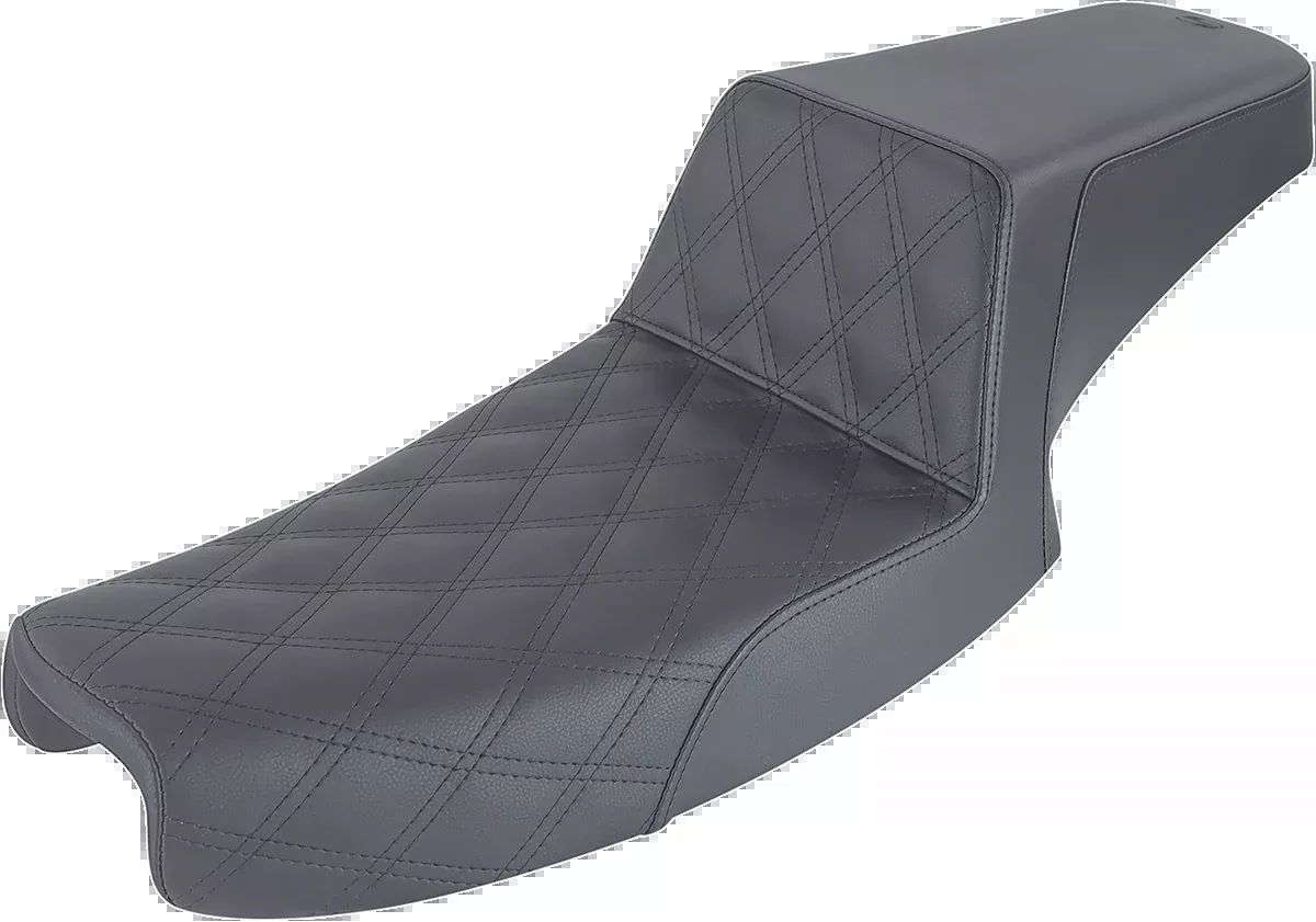Step-Up Seat - Front Lattice Stitch - Black - Dyna