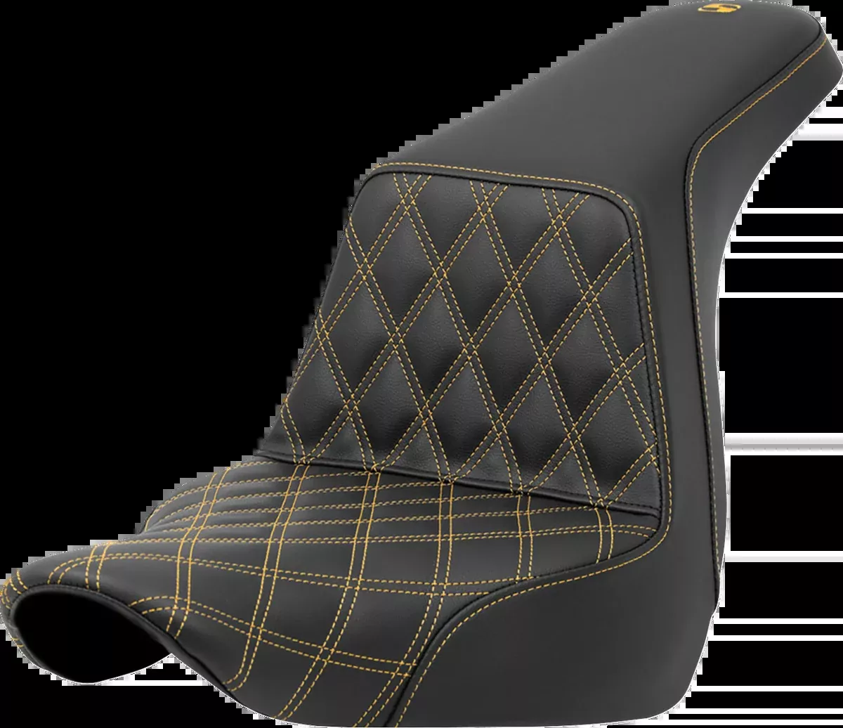 Step-Up Seat - Front Lattice Stitch - Gold Stitch - FXLR/FLSB '18-'24