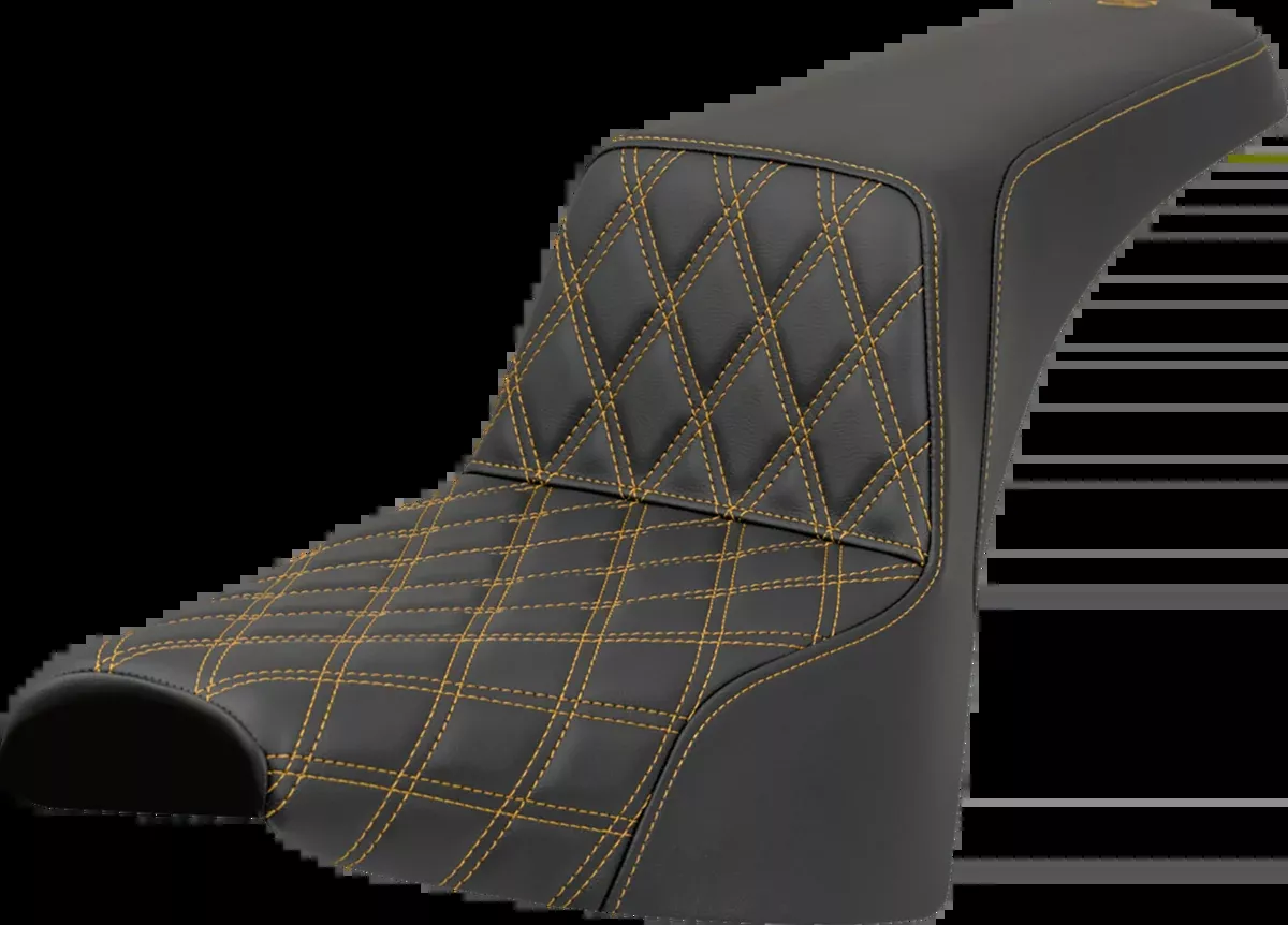Step-Up Seat - Front Lattice Stitch - Gold Stitch - FXST/FXBB '18-'25