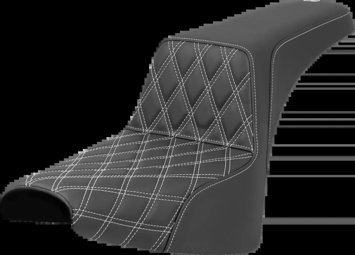 Step-Up Seat - Front Lattice Stitch - White Stitch - FXST/FXBB '18-'25