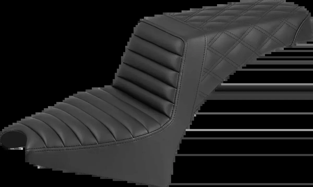 Step-Up Seat - Front Tuck-n-Roll/Rear Lattice Stitch - Black - Indian Scout '25