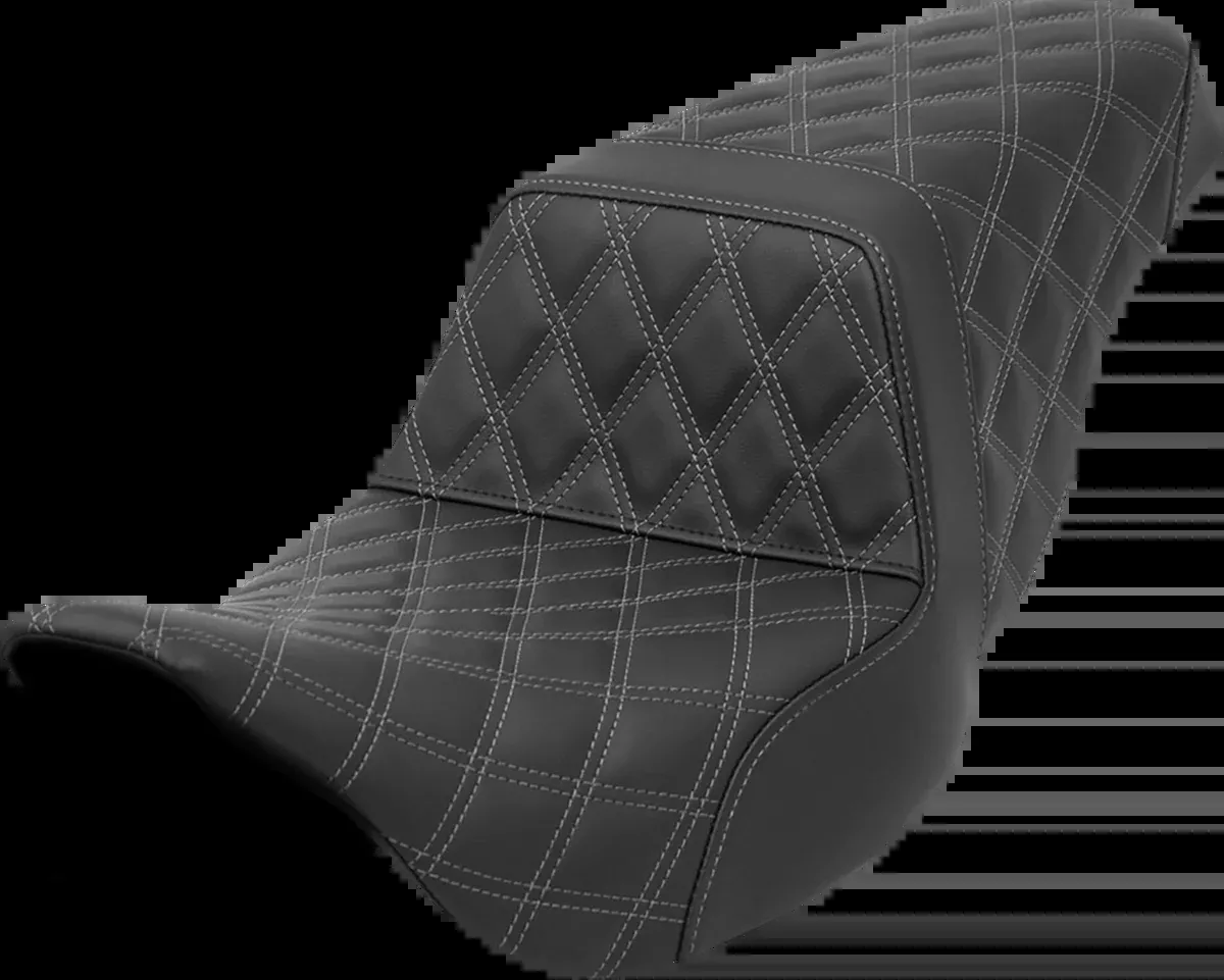 Step-Up Seat - Lattice Stitch - Gray Stitch - FLH/FLT '08-'23