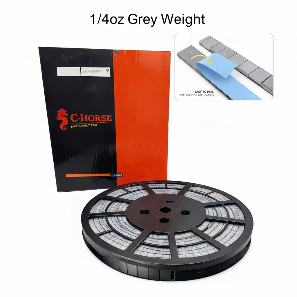 Stick-On Grey Wheel Weight Roll - 0.25oz Segments 720pc Blue Tape