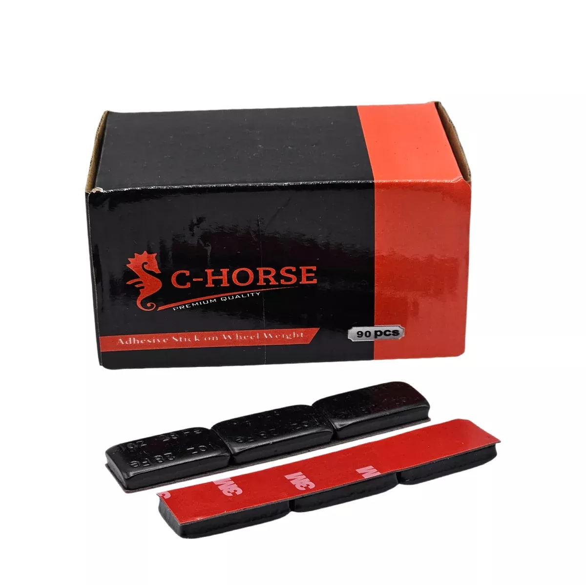 Stick-On Wheel Weights Black Coated – 1 oz Increments with 3M Adhesive Tape