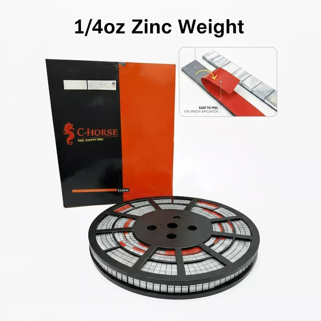 Stick-On Zinc Wheel Weight Roll - 0.25oz Segments 720pc 3M Tape
