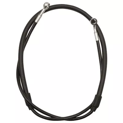Streamline Front Steel Braided Brake Line CR Style Standard Length Black