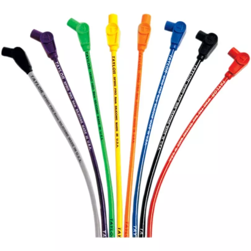 Sumax Taylor 8mm Spiro-Pro Black Colored Spark Plug Wires Set Harley 99-08 FLH