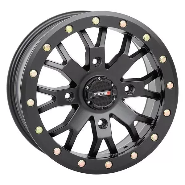 System 3 15X7 4/137 6+1 SBL SB-4 BK MAT Wheel