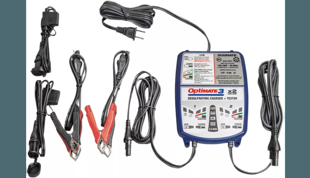 TecMate Optimate 3 Battery Charger/Maintainer - 2-Bank