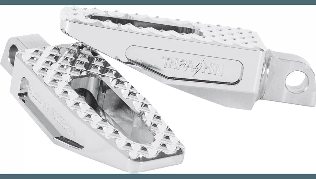 Thrashin Supply P-54 Front/Rear Slim Footpegs for '18-Up Harley Davidson Softail Models - Chrome