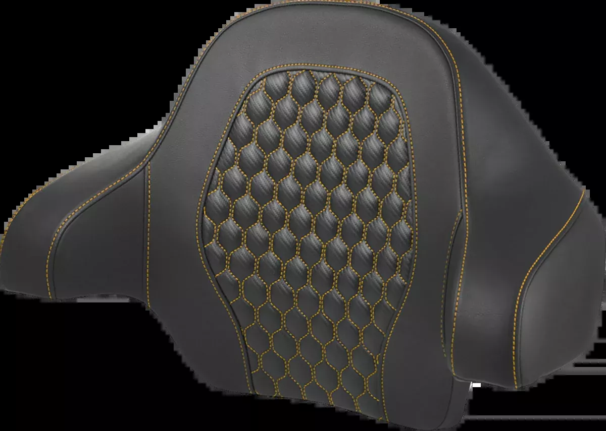 Tour Pack Backrest Pad - Honeycomb - Gold Stitching - FL '14-'24