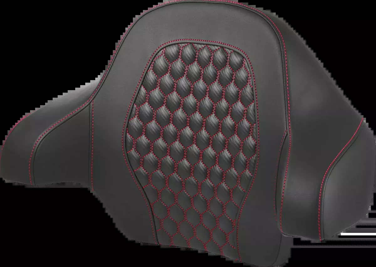 Tour Pack Backrest Pad - Honeycomb - Red Stitching - FL '14-'24