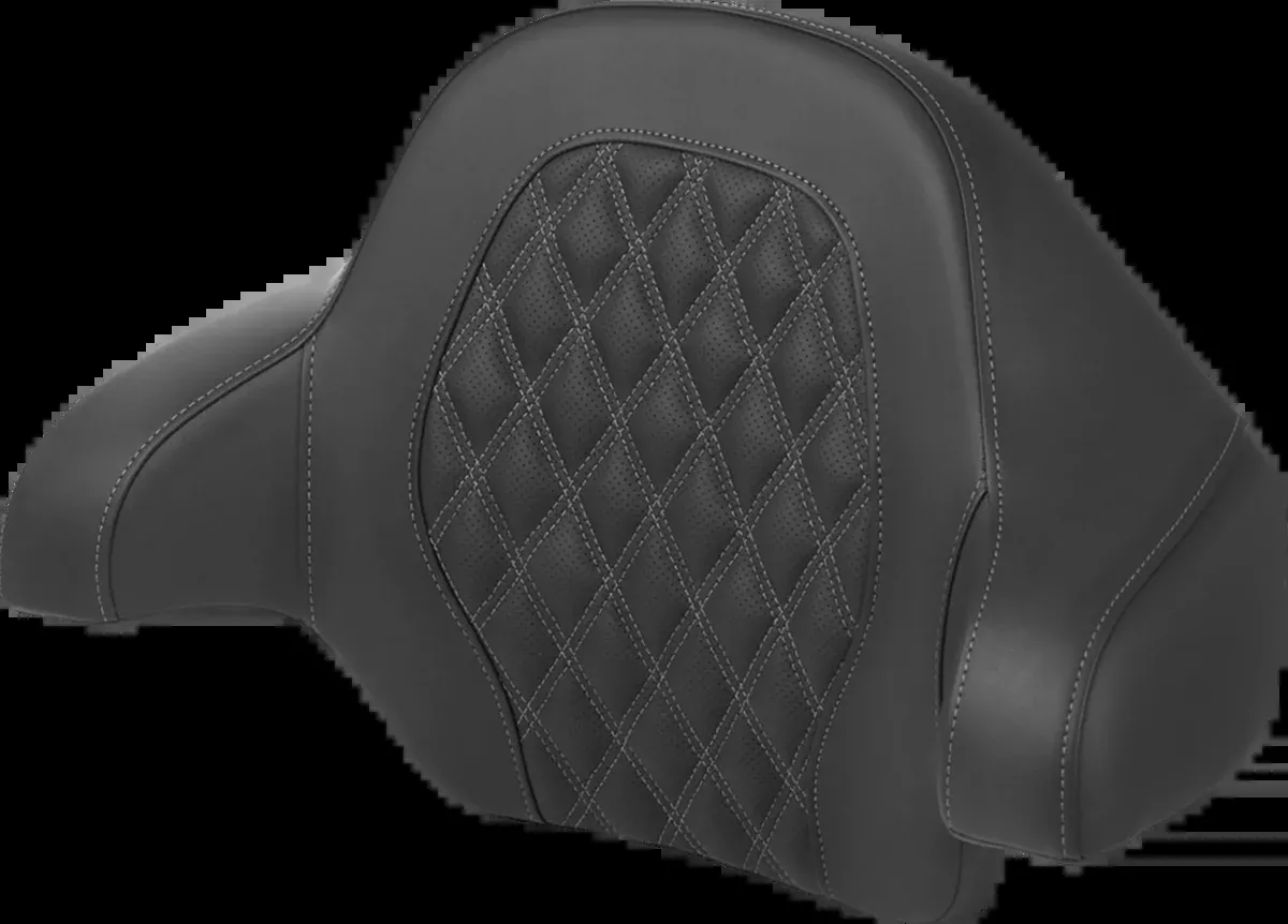 Tour-Pak Backrest Pad - Lattice Stitch - Dark Gray Stitch - FL '14-'24
