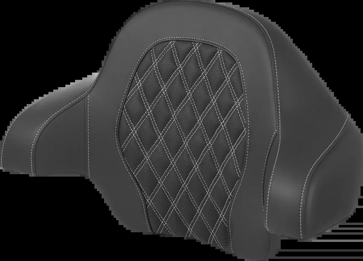 Tour-Pak Backrest Pad - Lattice Stitch - Silver Stitch - FL '14-'24