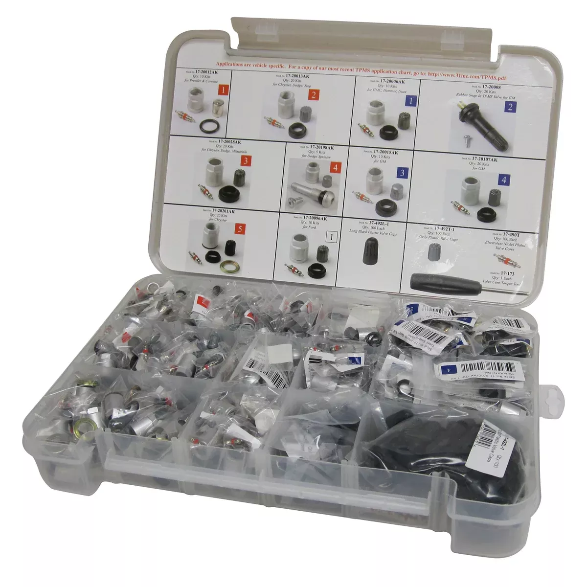 TPMS Parts Kit Assortment for Domestic Vehicles