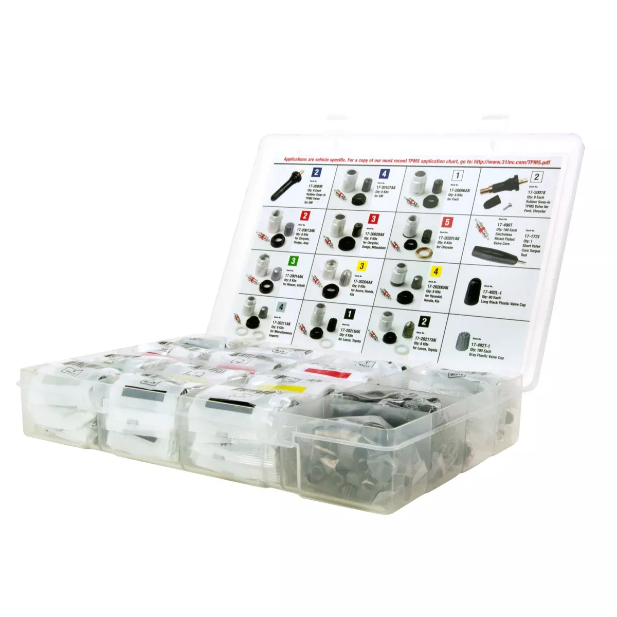 TPMS Parts Kit Assortment for Top 10 Most Popular Vehicles