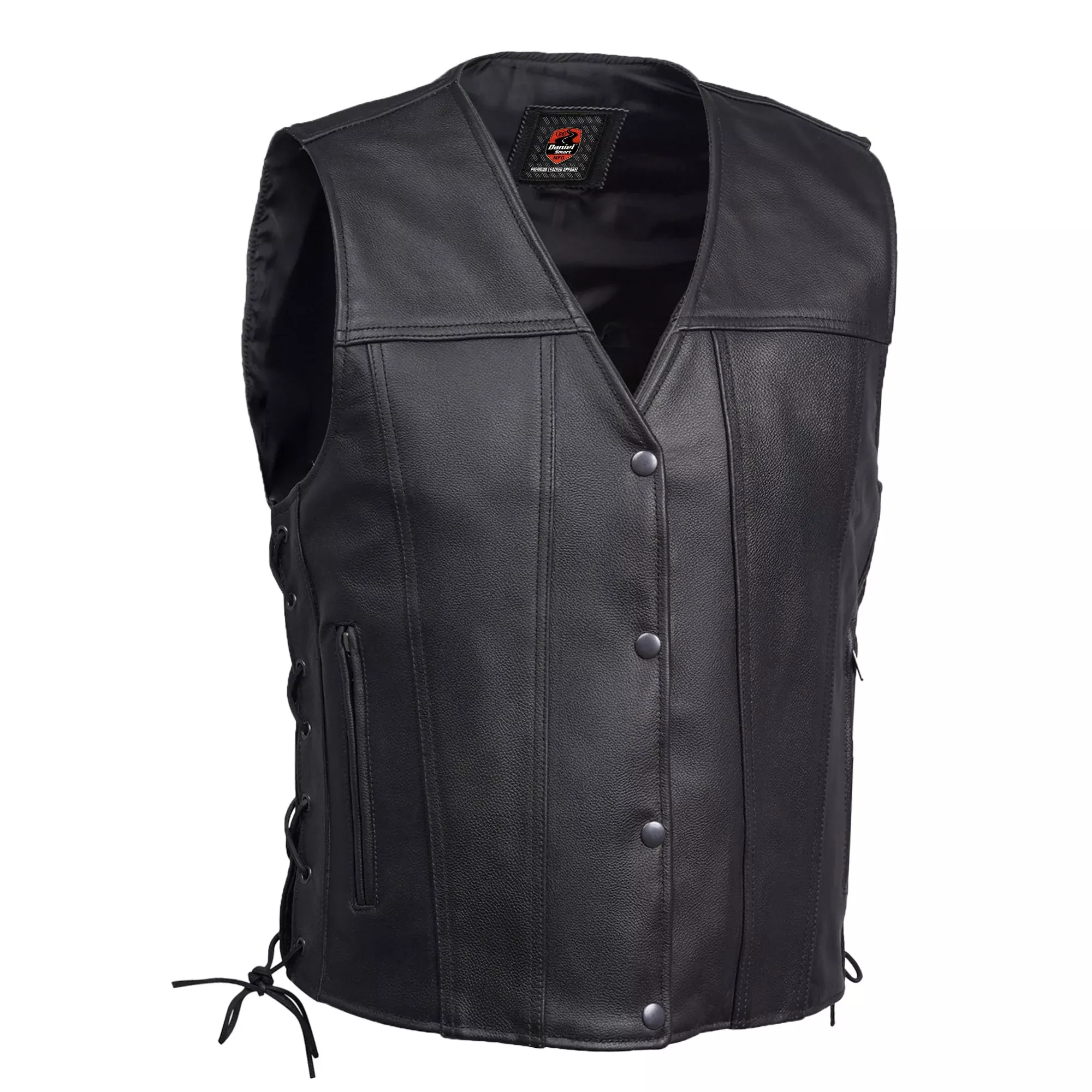 Trailox Men’s Motorcycle Leather Vest