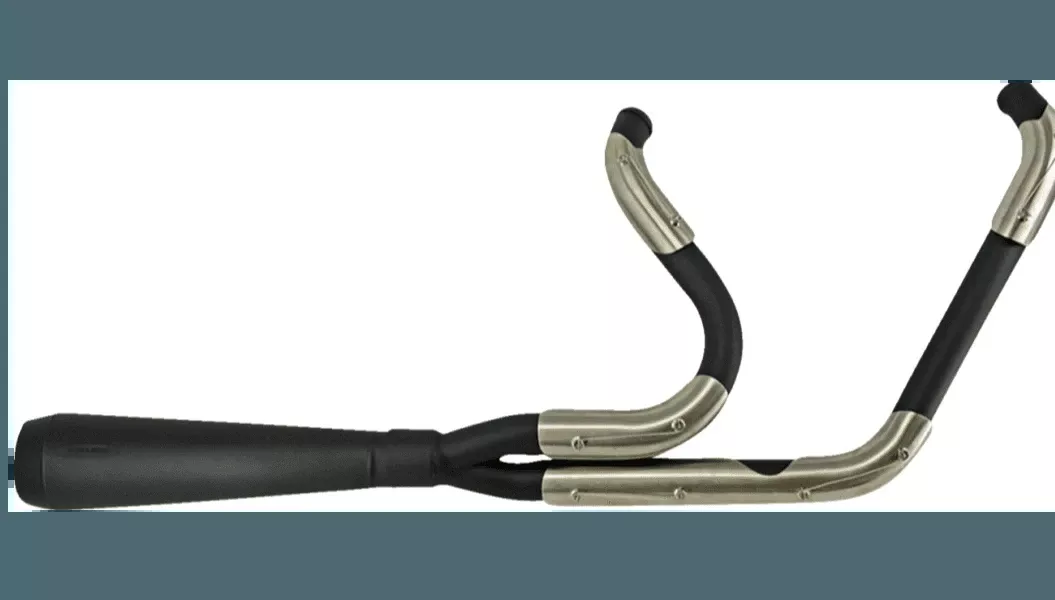 Trask 2-into-1 Assault Exhaust System for '18-Up Harley Davidson Low Rider ST, Heritage Classic, Sport Glide Models with Bags - Natural Stainless Steel (Race Only)