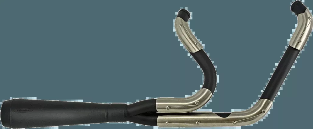 Trask 2 into 1 Exhaust for '07-17 Harley Davidson Softail Models - Black/Stainless