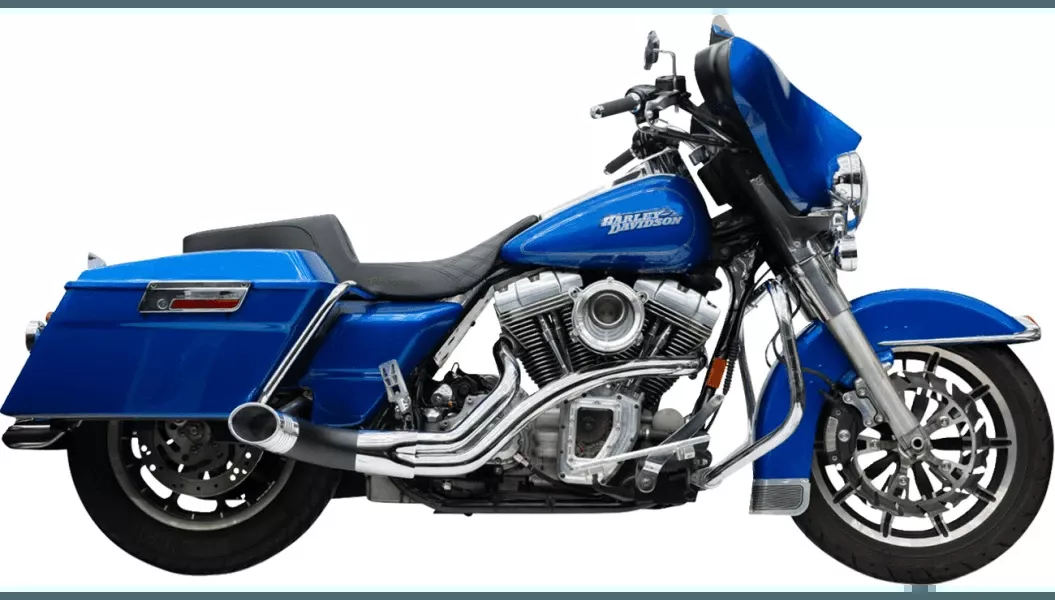 Trask 2-into-1 Up Yours Exhaust System for '00-16 Harley Davidson Touring Models (Select Finish)