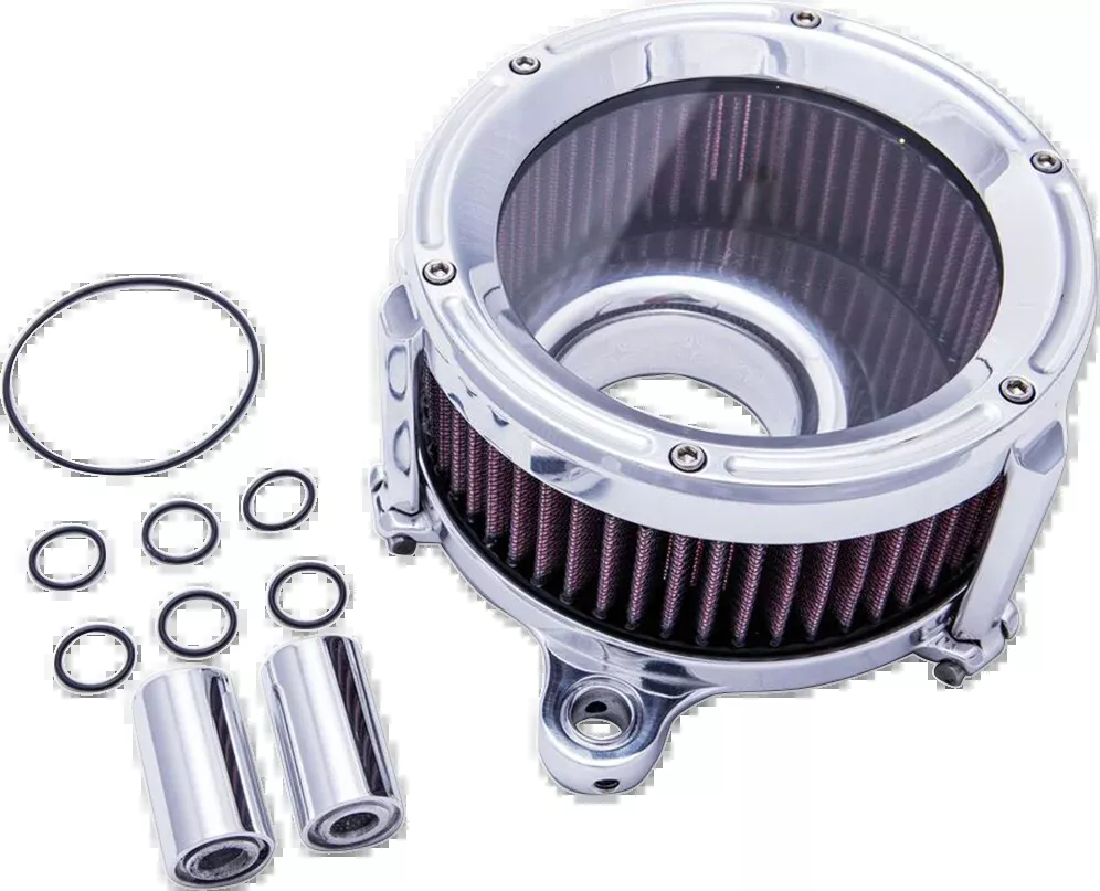 Trask Assault Charge High-Flow Chrome Air Cleaner for 1999-2017 Harley TM-1021CH