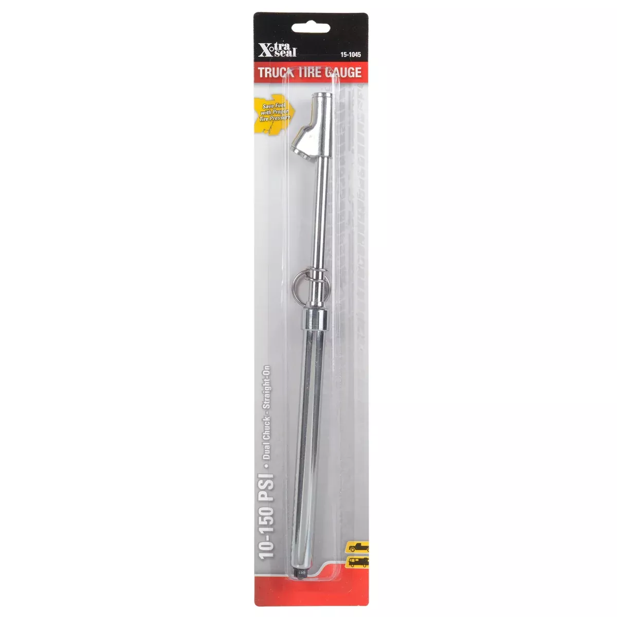 Truck Gauge, Straight On Dual-Foot (10-150 PSI)