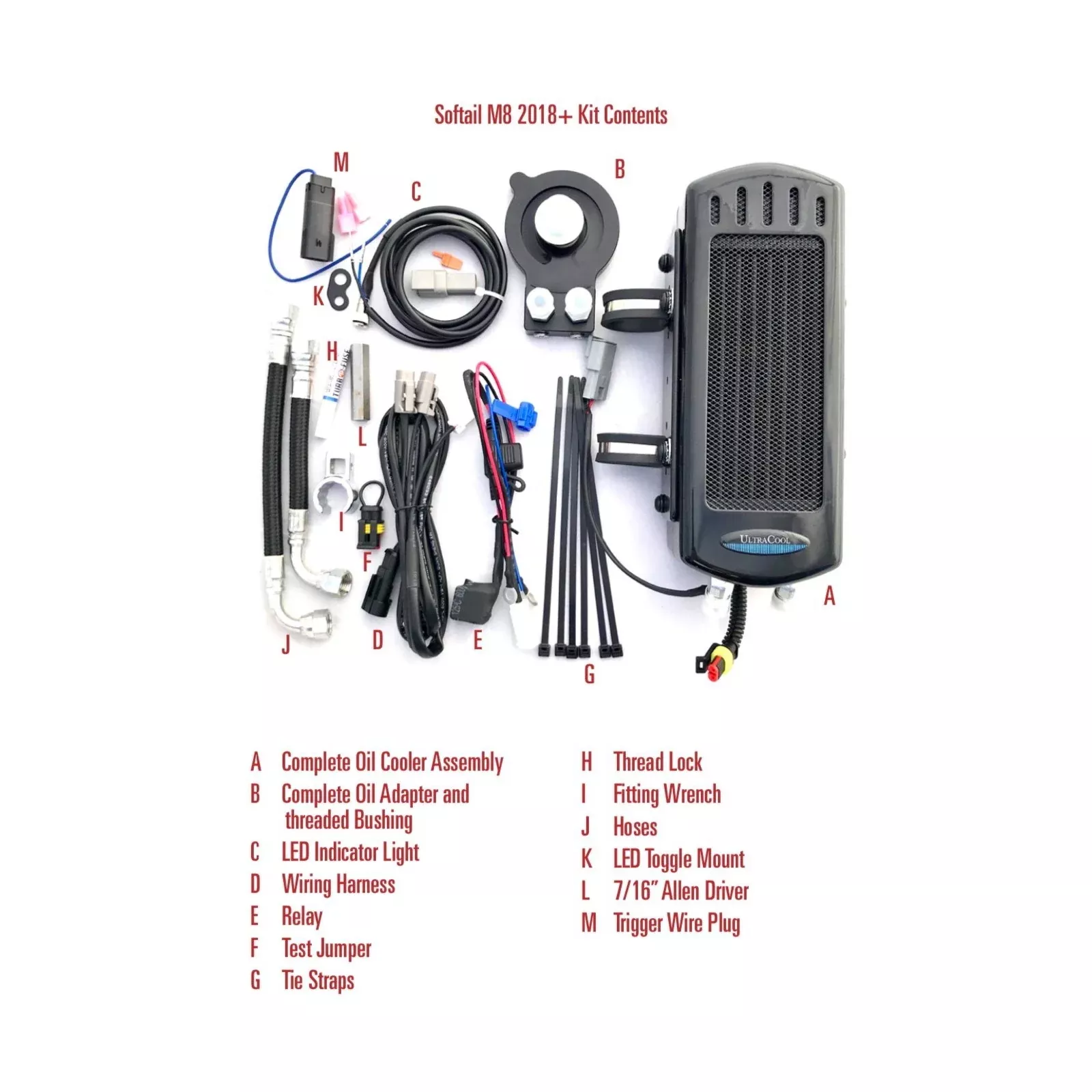 ULTRACOOL – SIDE MOUNT OIL COOLER M8 SOFTAIL 17-23 GLOSS BLK