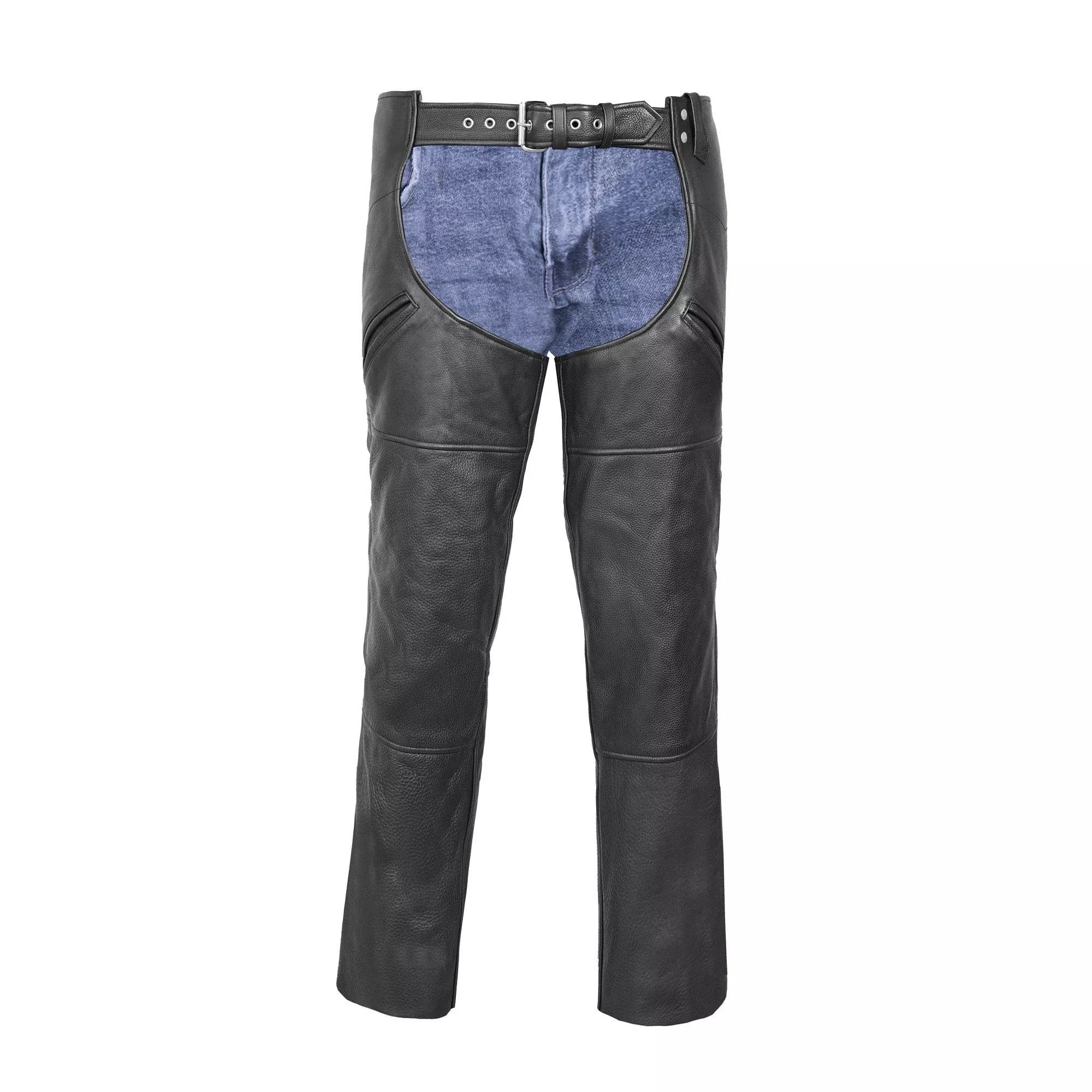 Unisex Economy Double Deep Pocket Motorcycle Chaps