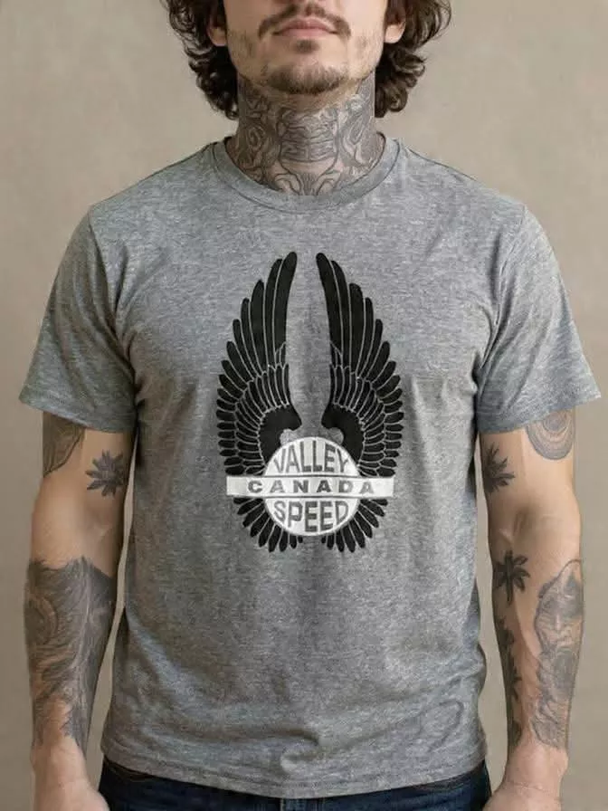VALLEY SPEED SHOP MENS WINGED TEE SHIRTS