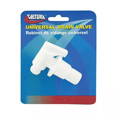 Valterra A01-2026VP Universal Drain Valve - Threaded, White