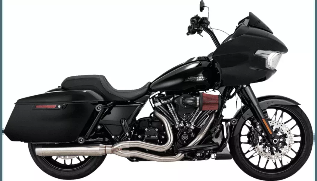 Vance & Hines 2-into-1 Gaslighter Exhaust System with Heat Shields for '17-Up Harley Davidson Touring - Brushed Stainless